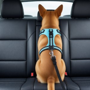 arnés de seguridad para perro en coche con cinturón