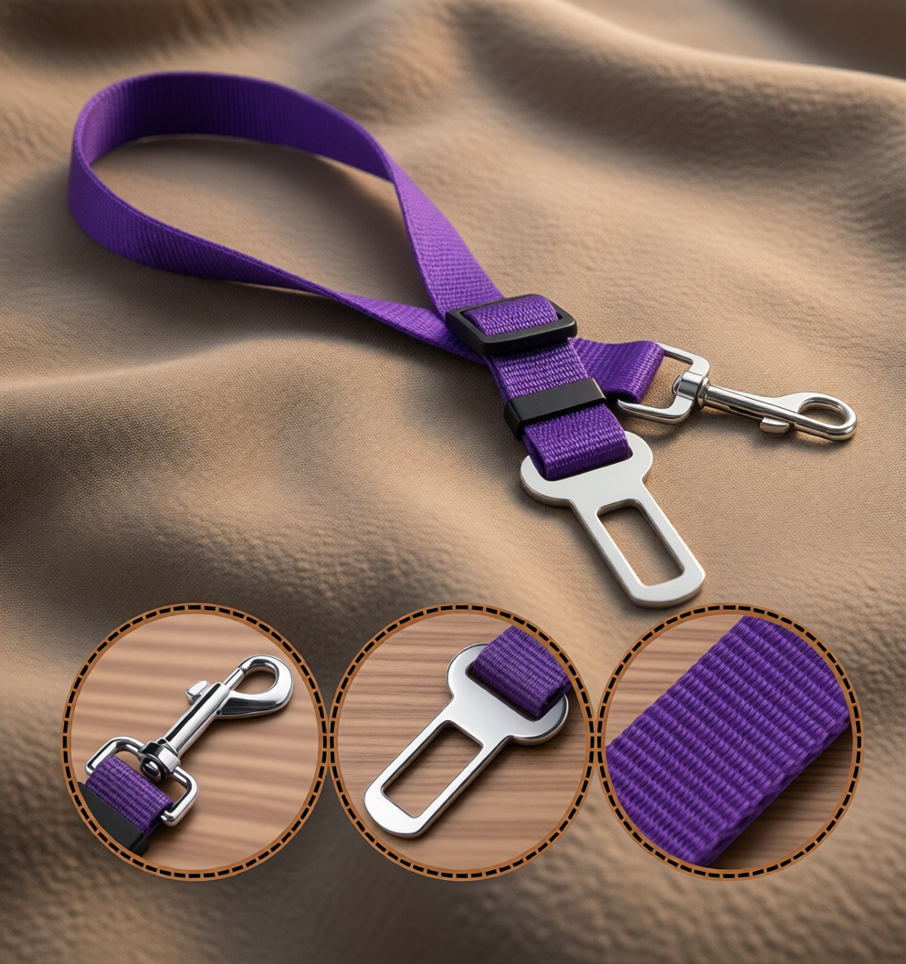 arnés acolchado para perro con cinturón de coche